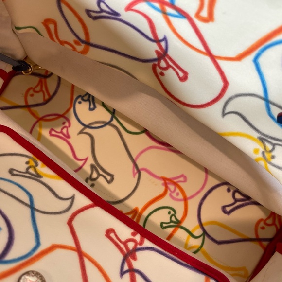Dooney & Bourke Colorful Duck Print Tote - Picture 5 of 7